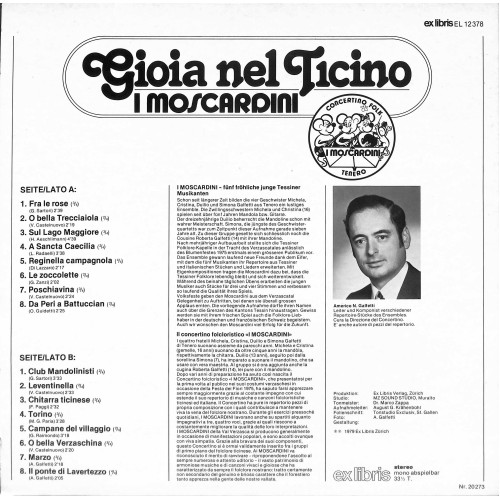 CD-Kopie von Vinyl: I Moscardini - Gioia nel Ticino - 1979