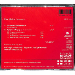 CD Paul Kletzki - Orchestervariationen op. 20, Symphonie Nr. 3 op 21