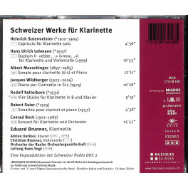 CD Eduard Brunner - Schweizer Werke für Klarinette