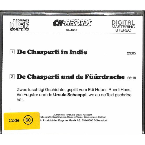 CD De Chasperli in Indie / De Chasperli und Füürdrache