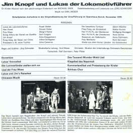 CD: Jim Knopf und Lukas der Lokomotivführer - Original November 1970 CD: Jim Knopf und Lukas der Lokomotivführer - Original November 1970