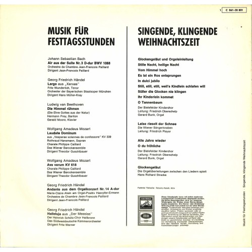 LP/CD Musik für Festtagsstunden - Singende, klingende Weihnachtszeit