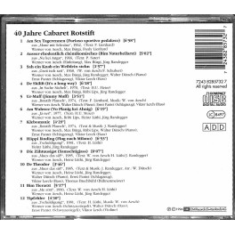 Occ. CD Cabaret Rotstift - 40 Jahre (signiert)