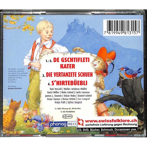 CD De gschtifleti Kater - Schwiizerdütsch mit Toni Vescoli, Walter Andreas Müller, Walo Lüönd u.a.