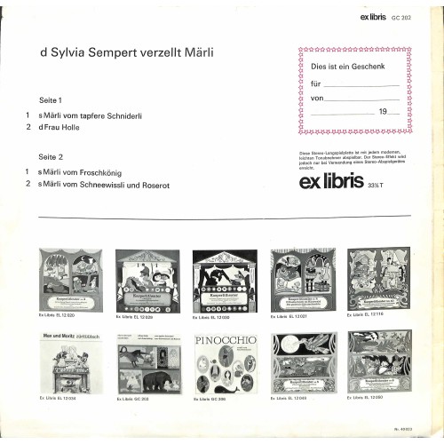 LP + CD: d Sylvia Sempert verzellt Märli: d Frau Holle, vom Froschkönig u.a.