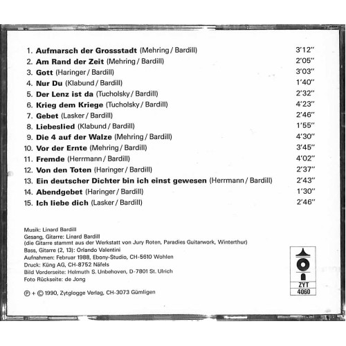 CD Linard Bardill - Lieder verbrannter Dichter
