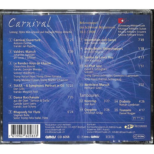 CD Carnival - Rekrutenspiel der Schweizer Militärmusik