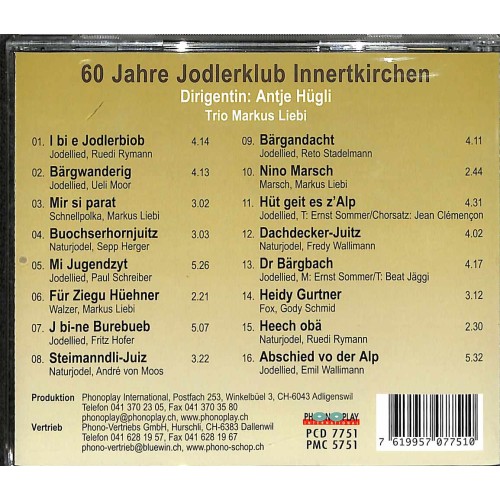 CD Bärgandacht - 60 Jahre Jodlerklub Innertkirchen mit Trio Liebi