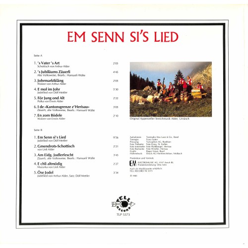 Schötze-Chörli Stein und Streichmusik Alder Urnäsch - Em Senn si's Lied