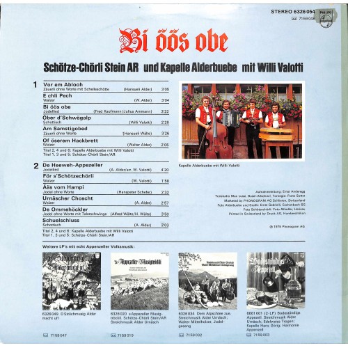 Schötze-Chörli Stein AG und Kapelle Alderbuebe mit Willi Valotti - Bi öös obe