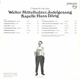 Walter Mittelholzer, Jodelgesang u. Kapelle Hans Dörig - Z'Appezöll a de Gass
