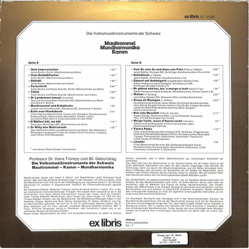 CD-Kopie von Vinyl: Maultrommel Mundharmonika Kamm - diverse