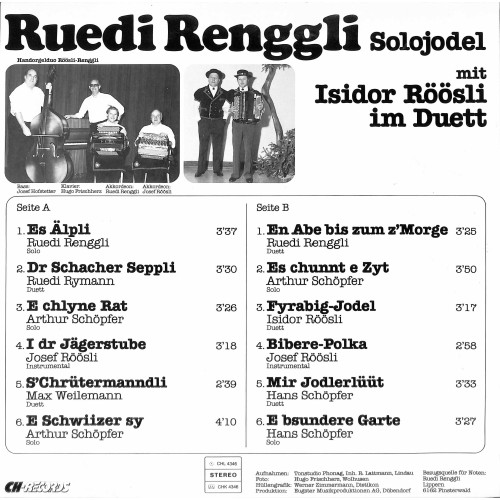Ruedi Renggli mit Isidor Röösli im Duett
