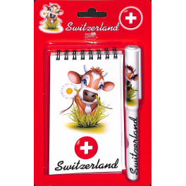 Notizblock Switzerland - mit Kugelschreiber