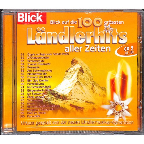 CD-Kopie: Blick auf die 100 grössten Ländlerhits - 5CDs + Noten