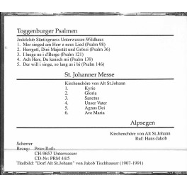 CD-Kopie: Psalmen Messe Alpsegen - Peter Roth u.a.