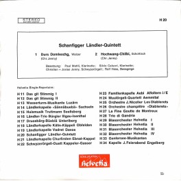 Occ. Single Vinyl: Schanfigger Ländler-Quintett - Durs Domleschg (mit Josias Jenny)
