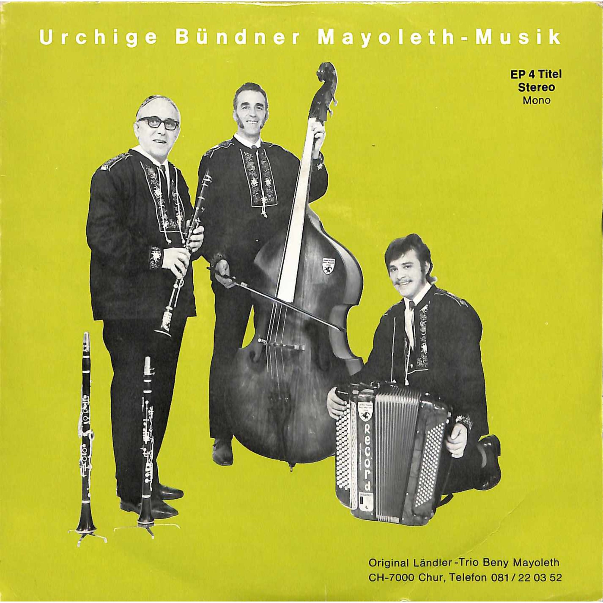 Occ. EP Vinyl: Original Ländler-Trio Beny Mayoleth - Urchigi Bündner Mayoleth-Musik Occ. EP Vinyl: Original Ländler-Trio Beny Mayoleth - Urchigi Bündner Mayoleth-Musik