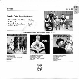Occ. EP Vinyl: Kapelle Peter Burri, Zollikofen 