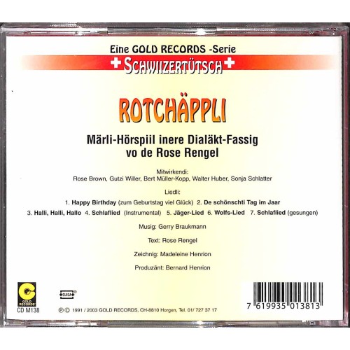CD Rotchäppli - Märli uf Schwiizertütsch