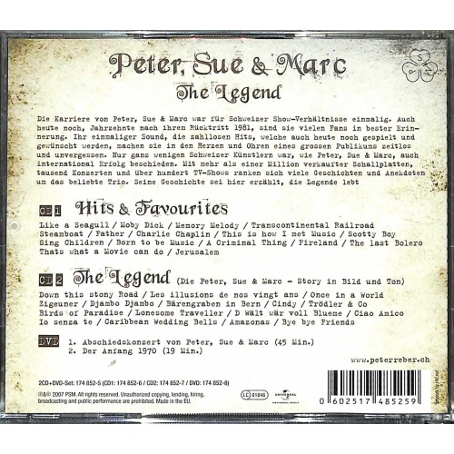 Occ. CD + DVD Legend - Peter, Sue & Marc