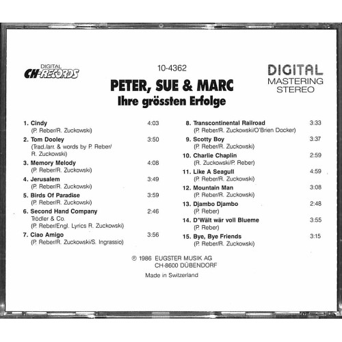 Occ. CD Ihre grössten Erfolge - Peter, Sue & Marc