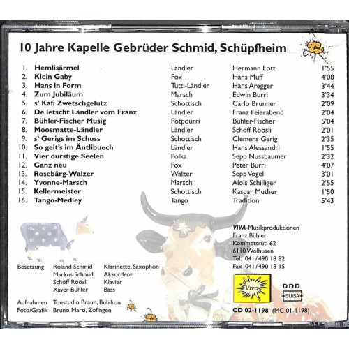 Occ. CD Kapelle Gebrüder Schmid Schüpfheim - 10 Jahre