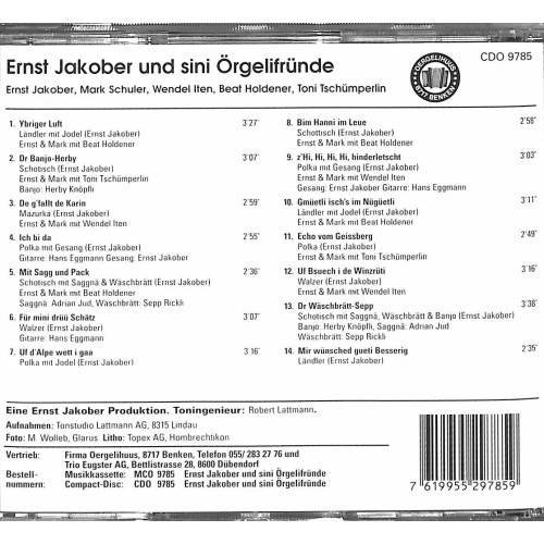 CD Edelstein-Serie - Ernst Jakober und sini Örgelifründe