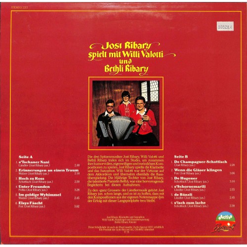 CD-Kopie von Vinyl: Jost Ribary spielt mit Willi Valotti und Bethli Ribary - 1979