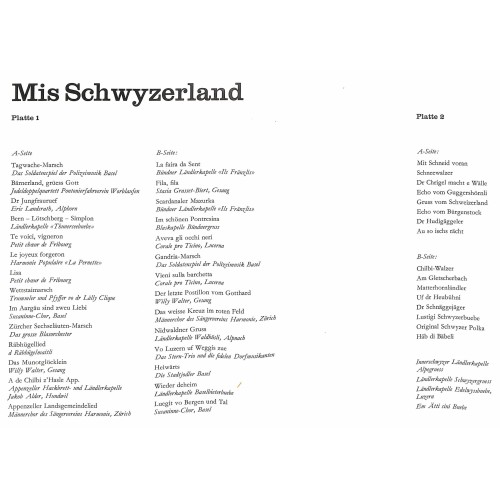 LP + CD:  Mis Schwyzerland - diverse - 1969 - 2LPs