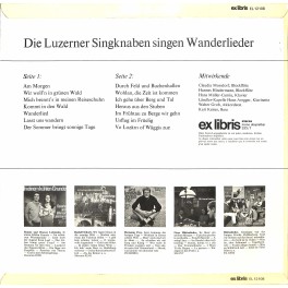 LP + CD: Die Luzerner Singknaben singen Wanderlieder - 1971
