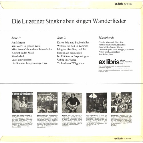 LP + CD: Die Luzerner Singknaben singen Wanderlieder - 1971