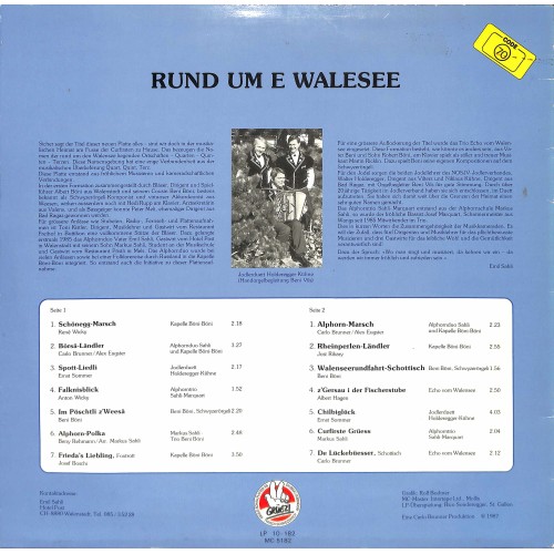 LP + CD: Rund um e Walesee - diverse - 1987