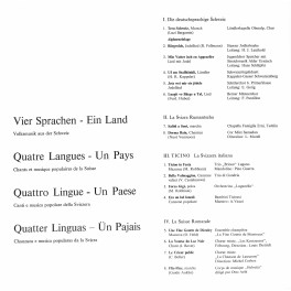 CD-Kopie von Vinyl: Vier Sprachen - Ein Land - Volksmusik, Chants, Canti, Chanzuns