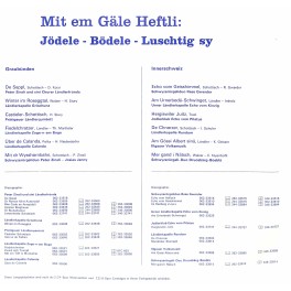 CD-Kopie von Vinyl: Mit em Gäle Heftli: Jödele-Bödele-Luschtig sy - 1974 - 2 LPs