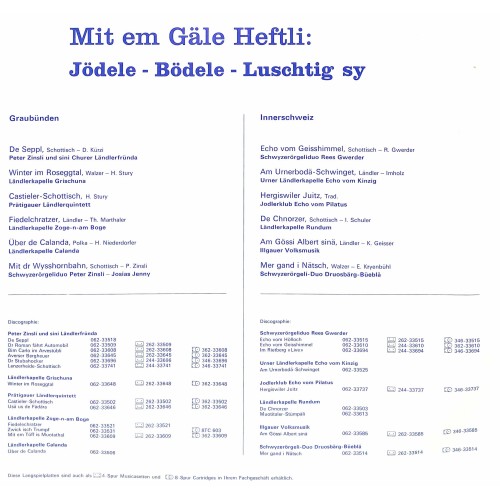 CD-Kopie von Vinyl: Mit em Gäle Heftli: Jödele-Bödele-Luschtig sy - 1974 - 2 LPs