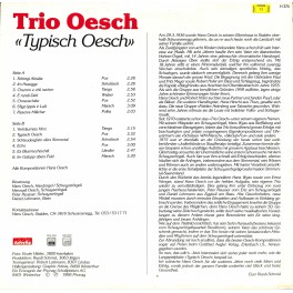 CD-Kopie von Vinyl: Trio Oesch - Typisch Oesch - 1986