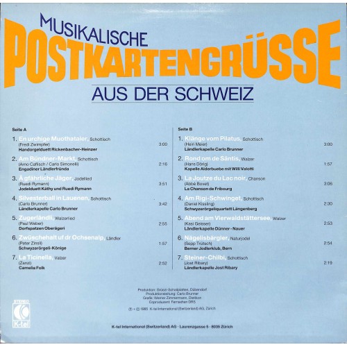 CD-Kopie von Vinyl: Musikalische Postkartengrüsse aus der Schweiz - diverse - 1985