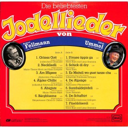 CD-Kopie von Vinyl: Die beliebtesten Jodellieder von Robert Fellmann u. Jakob Ummel - diverse - 1985 CD-Kopie von Vinyl: Die beliebtesten Jodellieder von Robert Fellmann u. Jakob Ummel - diverse - 1985