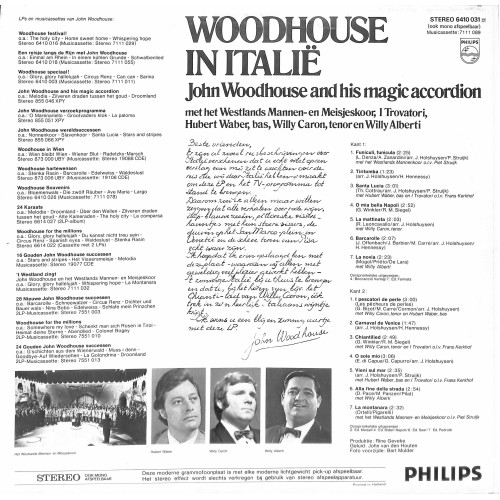 LP + CD: Woodhouse in Italie - John Woodhouse and his magic accordeon - 1972
