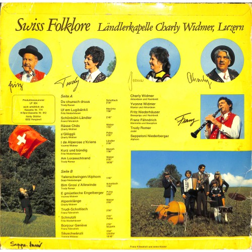 CD-Kopie von Vinyl: Ländlerkapelle Charly Widmer Luzern - Swiss Folklore - 1966