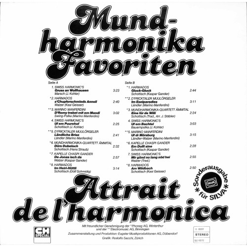 CD-Kopie von Vinyl: Mundharmonika Favoriten - Die 6 bekanntesten Mundharmonika-Formationen - 1981
