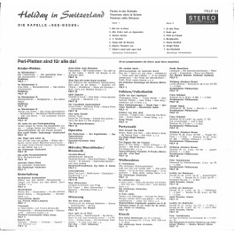 CD-Kopie von Vinyl: Holiday in Switzerland - Die Kapelle See-Buebe - 1969