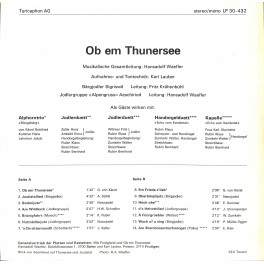CD-Kopie von Vinyl: Ob em Thunersee - Bärgjodler Sigriswil, Jodlergruppe Alpengruss uva. - diverse CD-Kopie von Vinyl: Ob em Thunersee - Bärgjodler Sigriswil, Jodlergruppe Alpengruss uva. - diverse