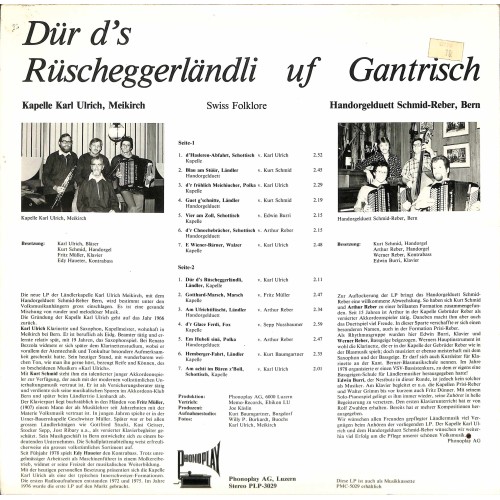 CD-Kopie von Vinyl: Dür d's Rüscheggerländli uf Gantrisch - Karl Ulrich Meikirch - Schmid-Reber Bern