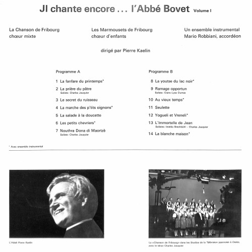 CD-Kopie von Vinyl: Il chante encore... l'Abbé Bovet Vol. 1 - La Chanson de Fribourg