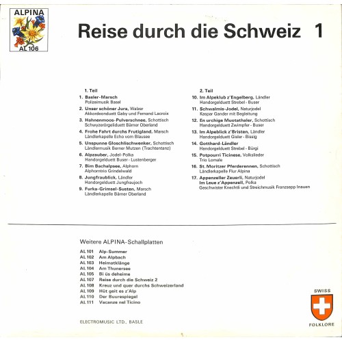 CD-Kopie von Vinyl: Reise durch die Schweiz 1 - diverse