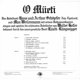 CD-Kopie von Vinyl: O Müeti und andere Rüedi-Rüegsegger Erfolge - diverse CD-Kopie von Vinyl: O Müeti und andere Rüedi-Rüegsegger Erfolge - diverse