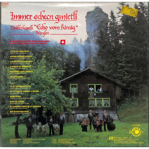 CD-Kopie von Vinyl: LK Echo vom Kinzig Bürglen - Immer scheen gmietli - 1982