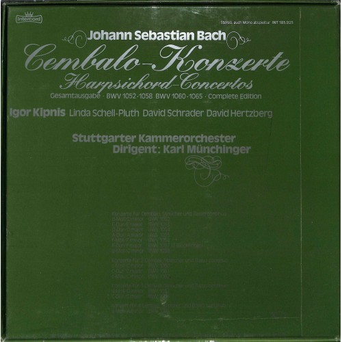 LP + CD: Johann Sebastian Bach Cembalo-Konzerte - Stuttgarter Kammerorchester - 1978 - 3 LP-Box